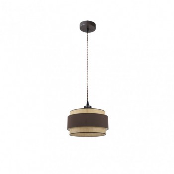 Distribuidor - Lâmpadas Diversas | Colgantes Moderno | COLGANTE KANDY 1XE27 NATURAL/MARRON REGX30X30 CM Ref: 174293002